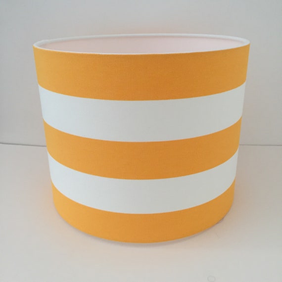 grey and white striped lamp shade