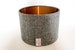Harris Tweed Grey Herringbone & Brushed Copper Drum Lampshade | lampshade for table lamp | lampshade for floor lamps | ceiling lampshade.