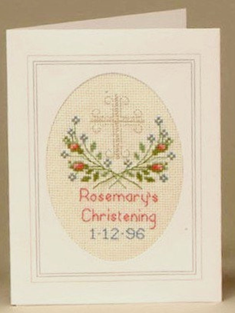 CD 670 Christening Birth Cross Stitch Card Kit Etsy