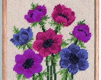 TPR 298 Anemones Starter Beginners Tapisserie Stickpackung