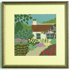 TPX 119 Wisteria Cottage Textured Stitch Tapestry Needlepoint Picture Kit