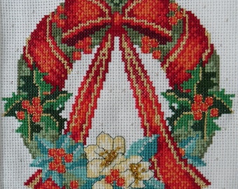 CS 717 Traditionelle Weihnachtsgirlande Kreuzstich Stickbild