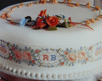 CSI 605 Feier oder Hochzeitsjubiläum Kreuzstich Kuchenband Kit
