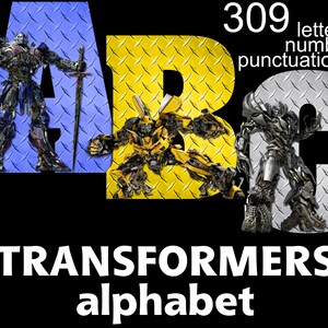 Transformers Alphabet Instant Download Digital Letters and | Etsy