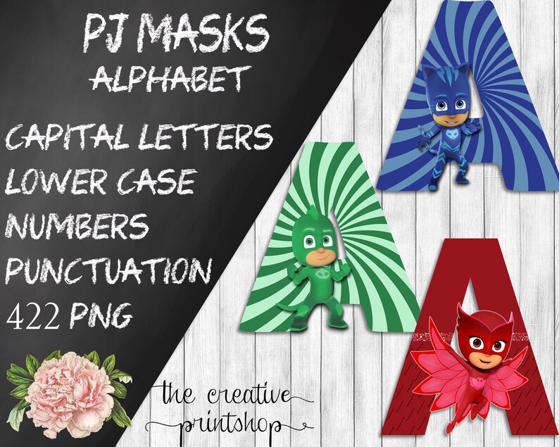 pj masks alphabet font clipart pj masks letters pj masks