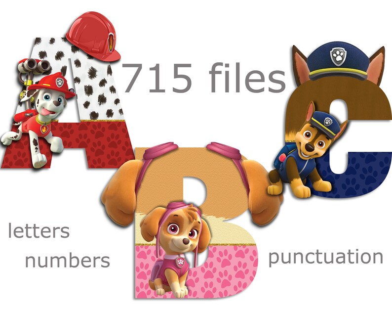 PAW Patrol Alphabet Printable