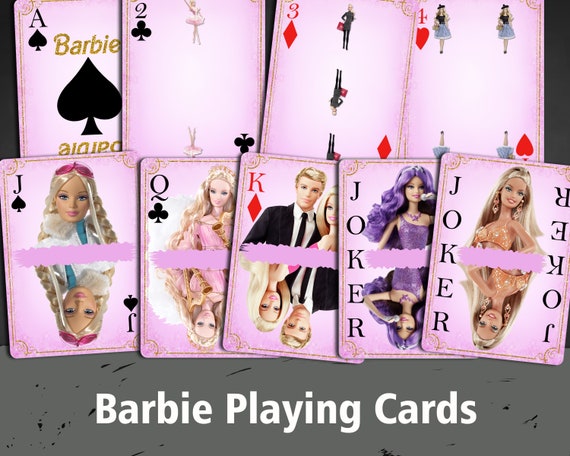 barbie playing cards