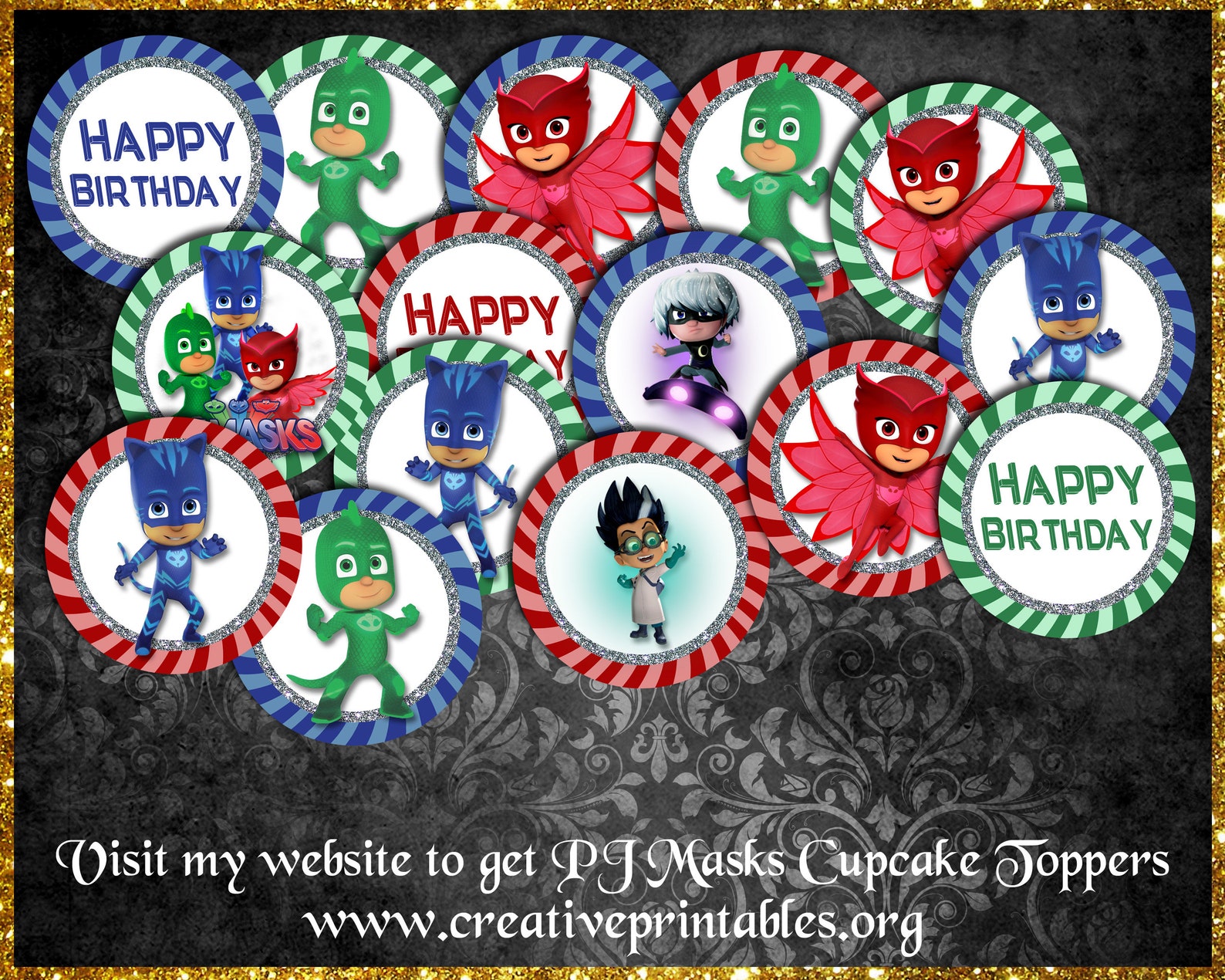 PJ Masks Alphabet Instant Download Digital Letters and | Etsy