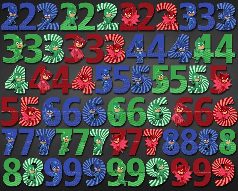 pj masks alphabet instant download digital letters and etsy