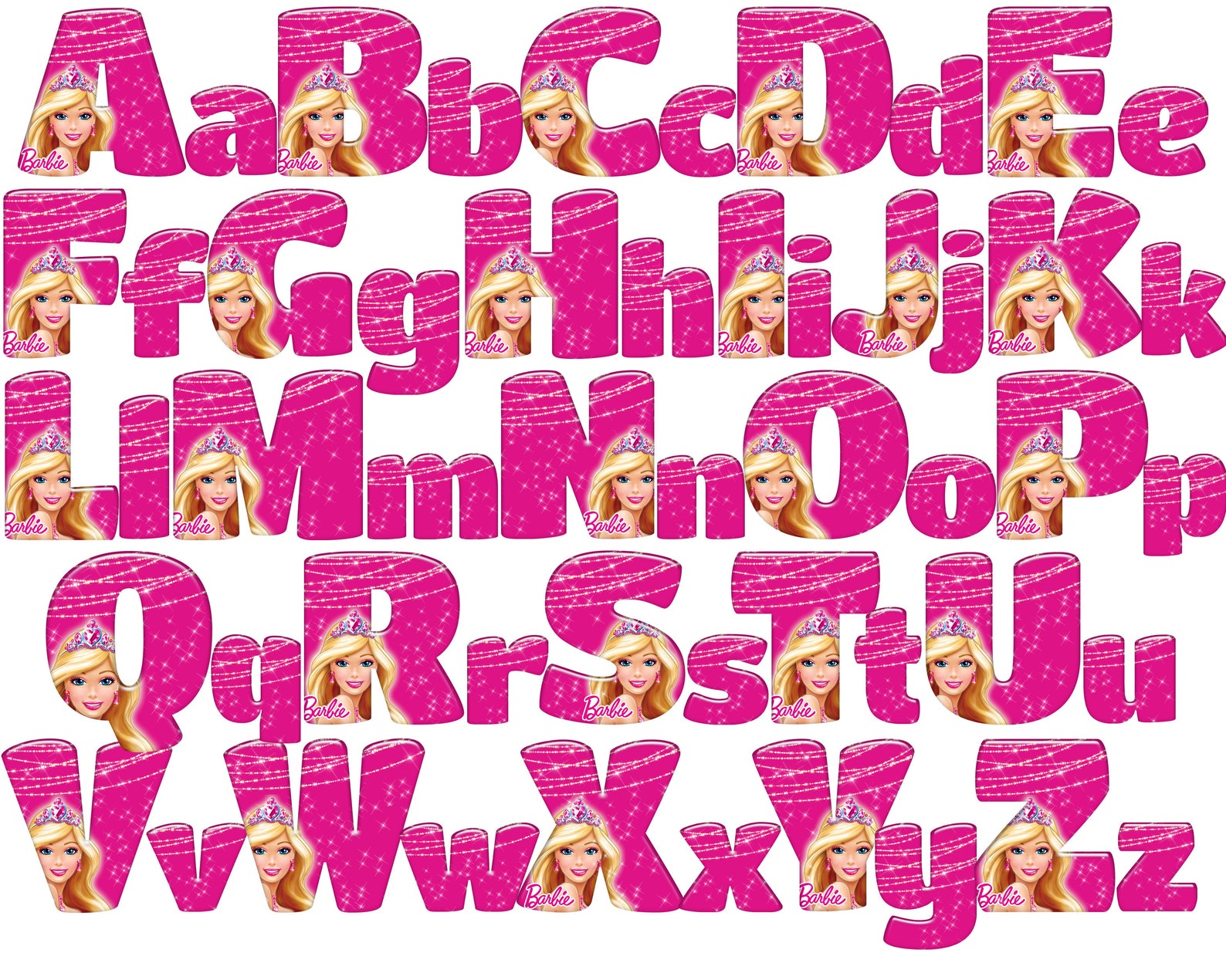 Barbie Letters Printable - Printable Templates