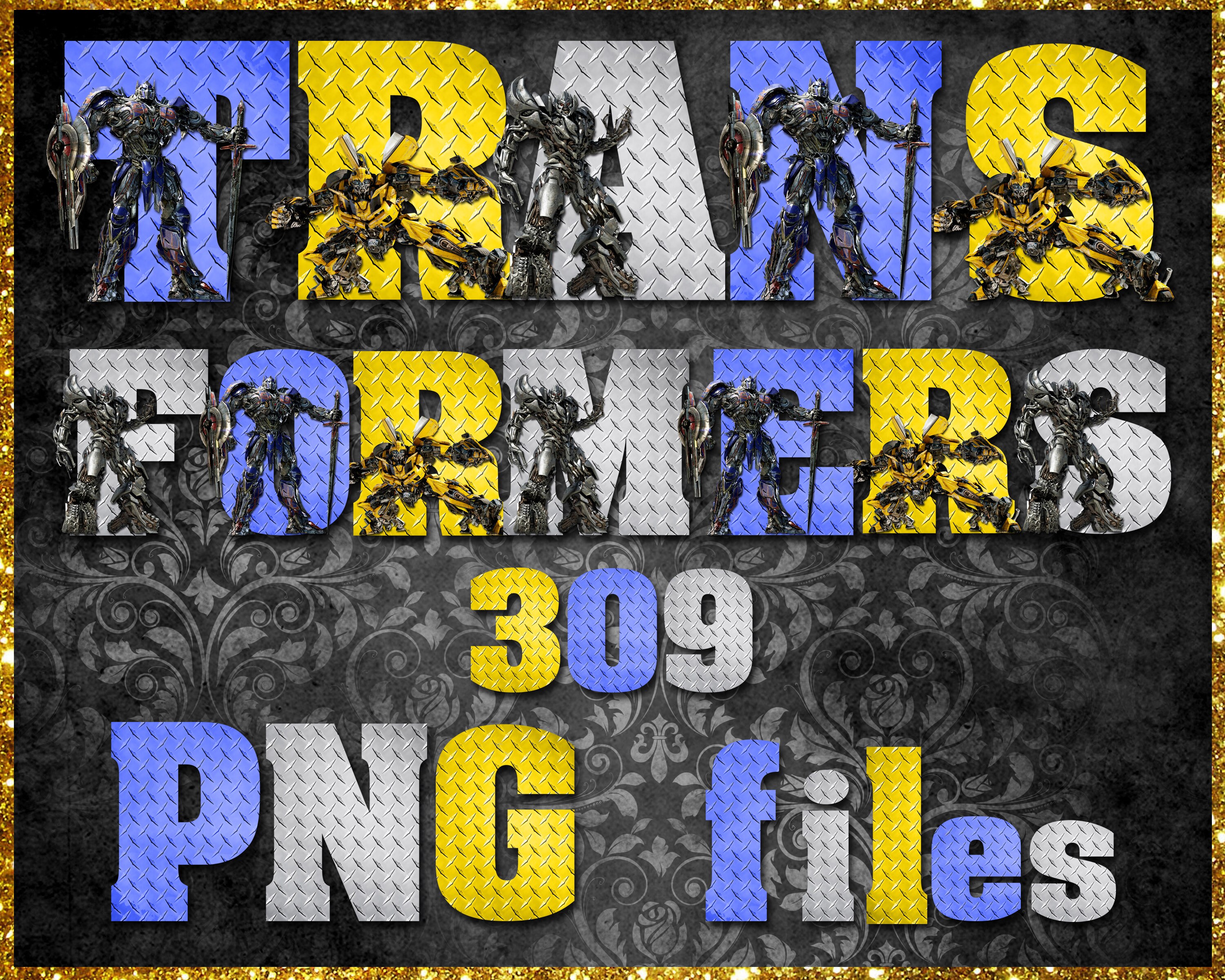 Transformers Alphabet Instant Download Digital Letters and Etsy