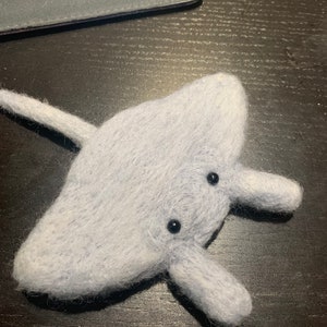 Manta Ray needle felt keychain/ornament/toy