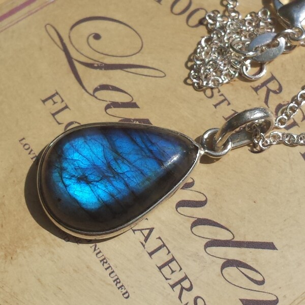 Teardrop Labradorite pendant