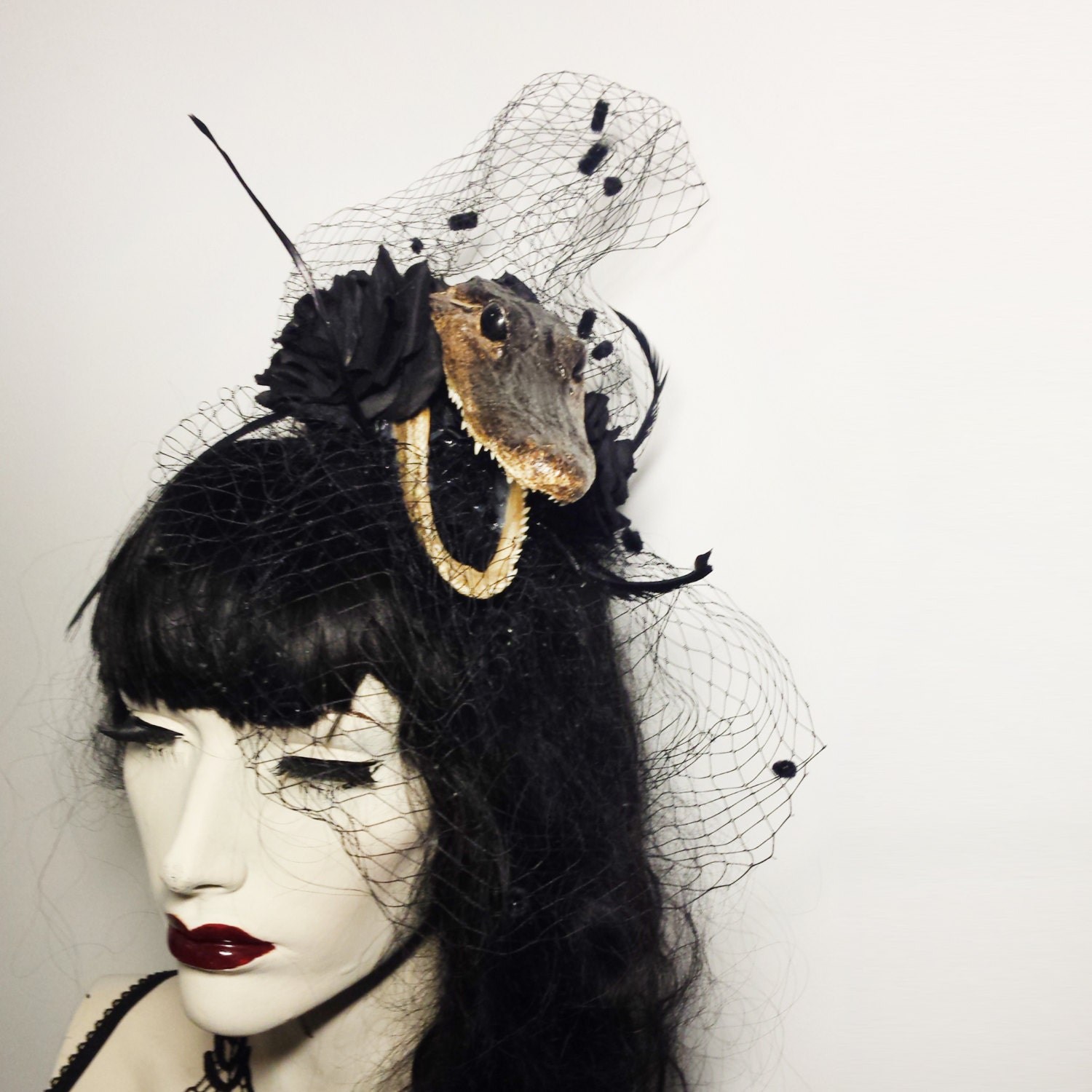SALE HALLOWEEN Crocodile Fascinator ascot fancy dress Etsy