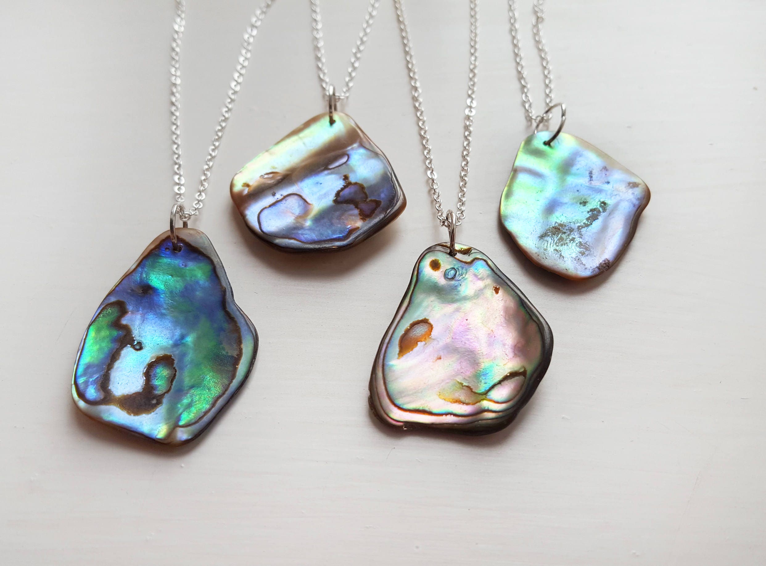 Paua shell pendant necklaces abalone ocean sea New Zealand Etsy