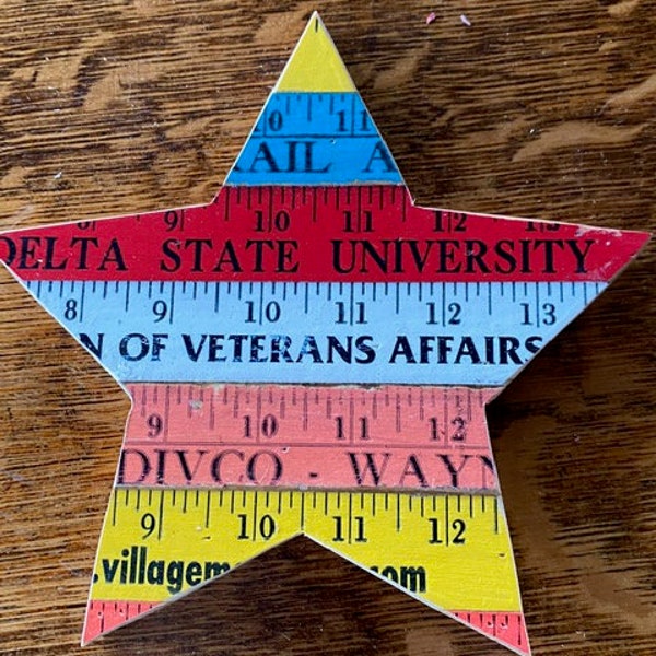 Colorful Vintage Yardstick Star