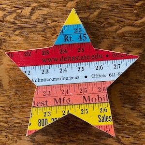 Colorful Vintage Yardstick Star