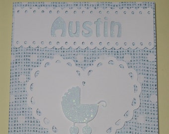 3D New Baby Cards - 5 different designs - choose your own colours/ text!