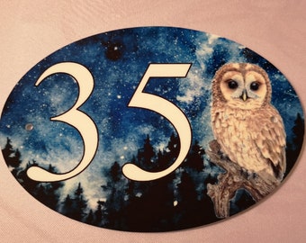 Personalised Door Number Sign - Custom Made to Your Design