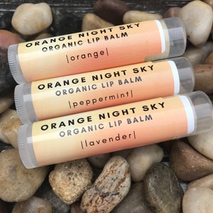 Organic Chapstick / Natural Chapstick / Chapstick / Set of 3 (.15oz each)