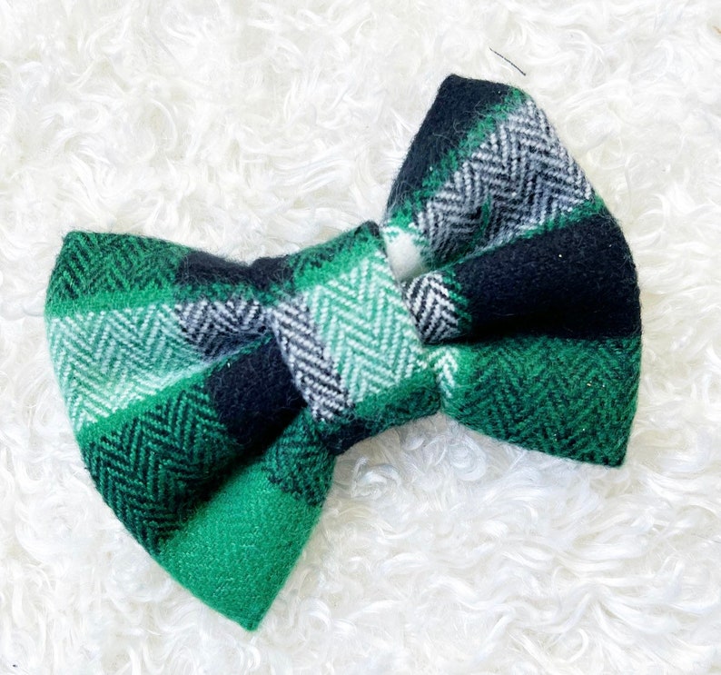 Green Plaid Infinity Scarf, Baby Scarf, Scarves, Baby Bow, Clips, Girl Bow, Mommy and Me, Petite Bow, Piggies image 4