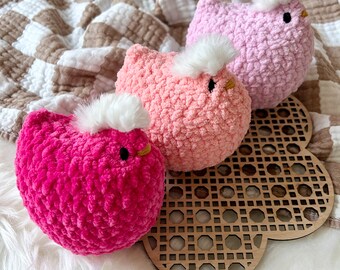 Colorful Mabel chicken / crochet chicken / farm animals / farm toys / first birthday gifts