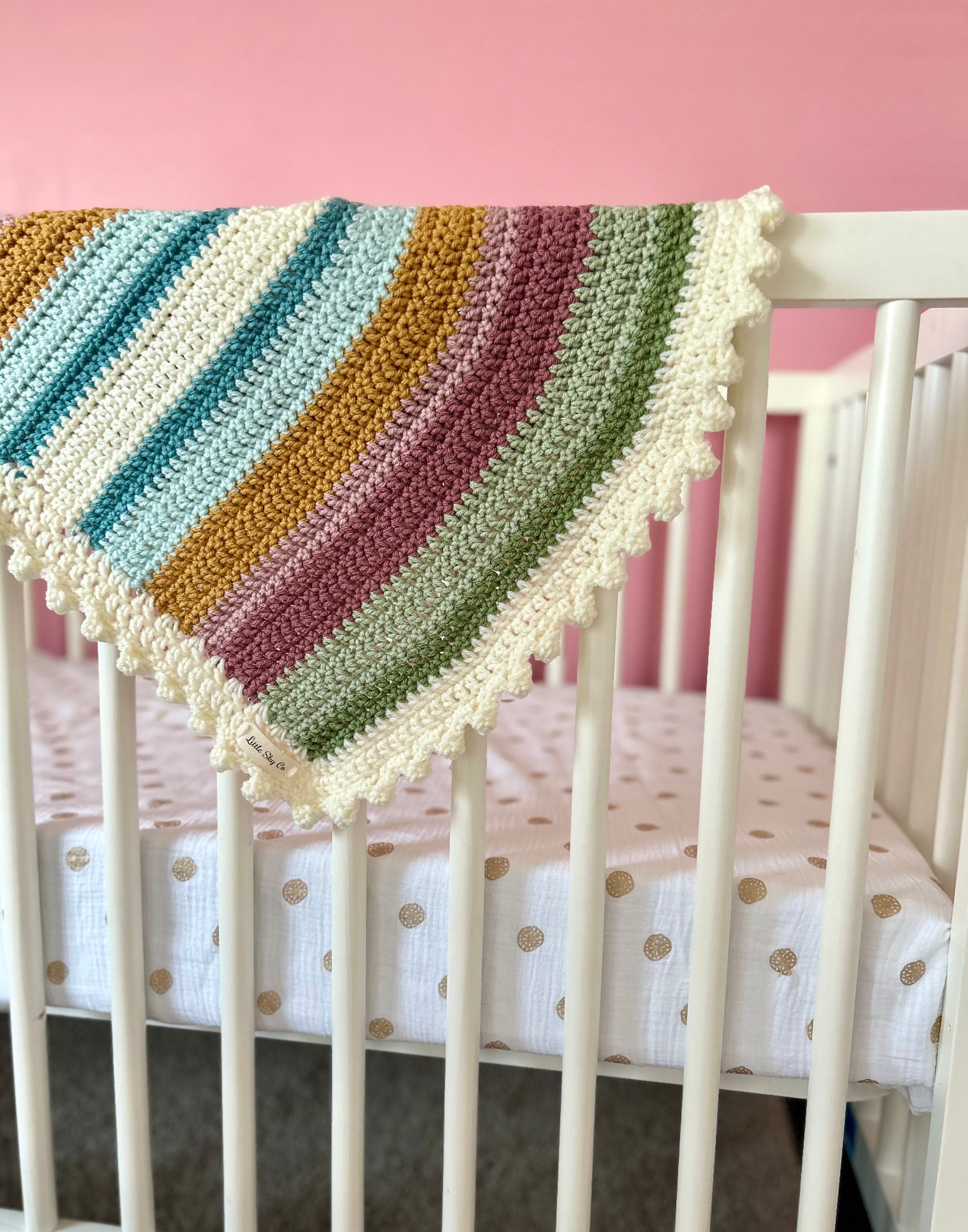 Crochet Rainbow Snuggle Blanket: Succulent Colors, Car Seat Lovey