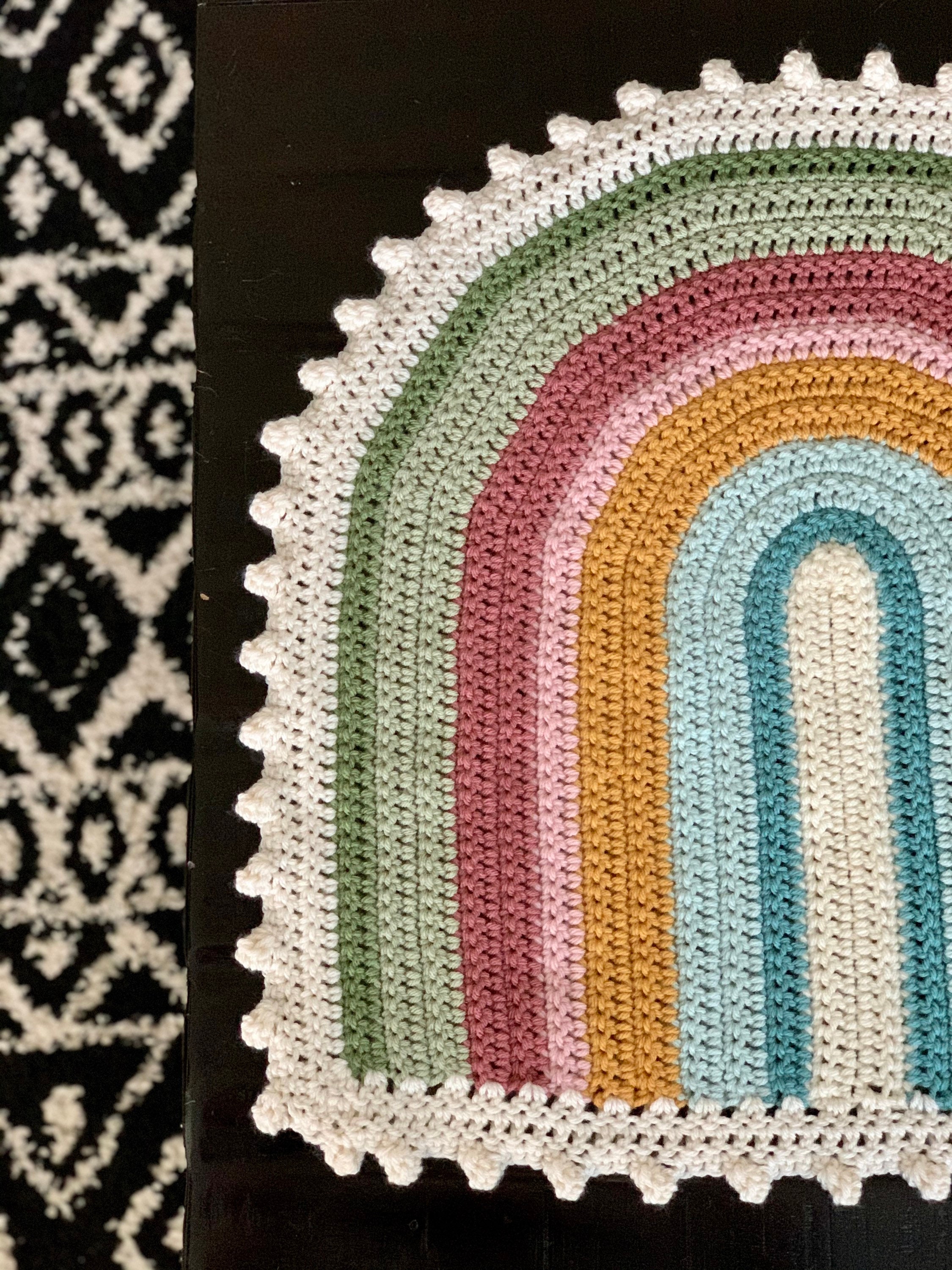 Crochet Rainbow Snuggle Blanket: Succulent Colors, Car Seat Lovey
