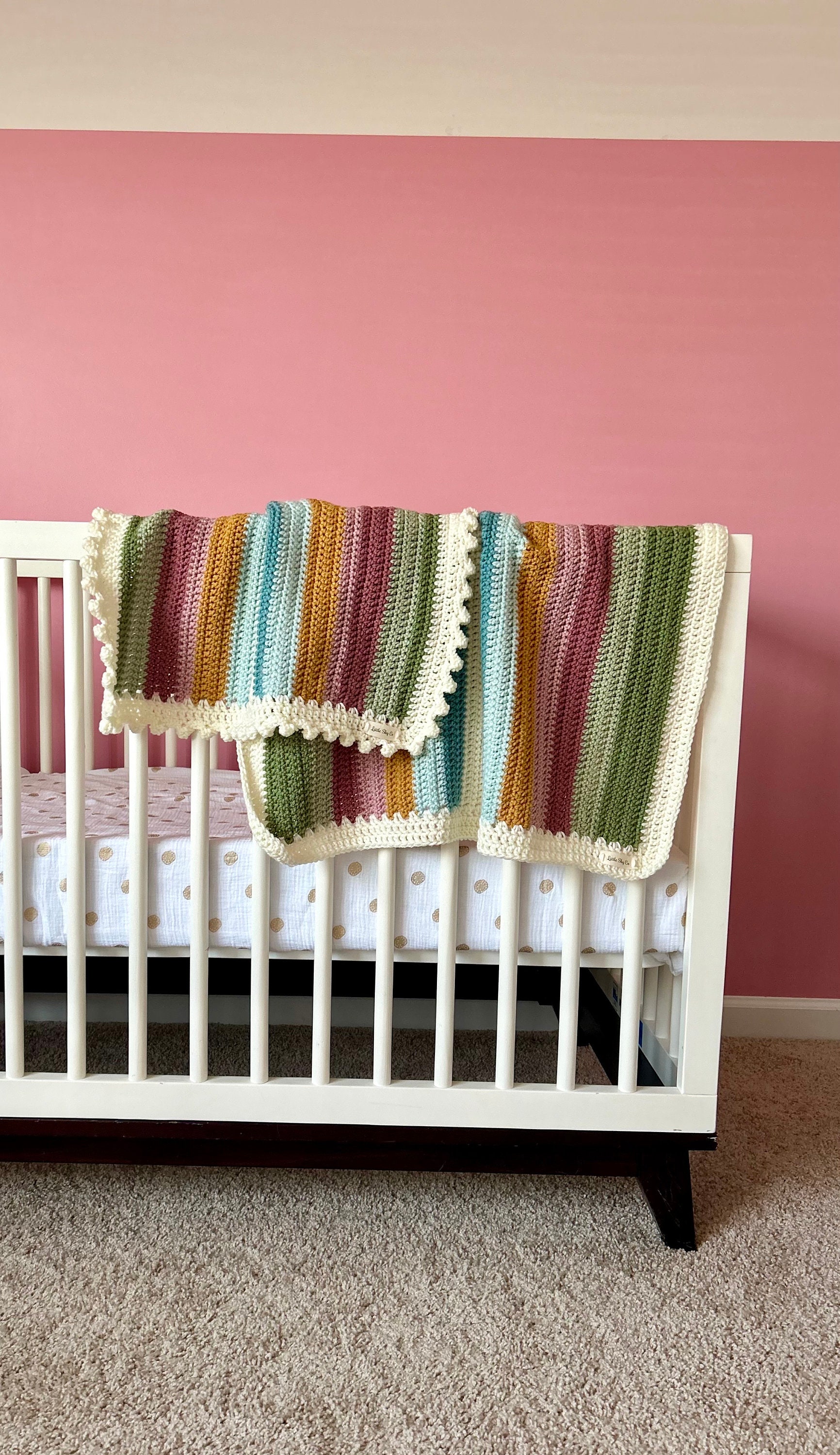 Crochet Rainbow Snuggle Blanket: Succulent Colors, Car Seat Lovey