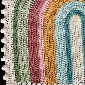Succulent snuggle blanket / large lovey / crochet medium sized rainbow snuggle / large crochet rainbow lovey / car seat blanket image 7