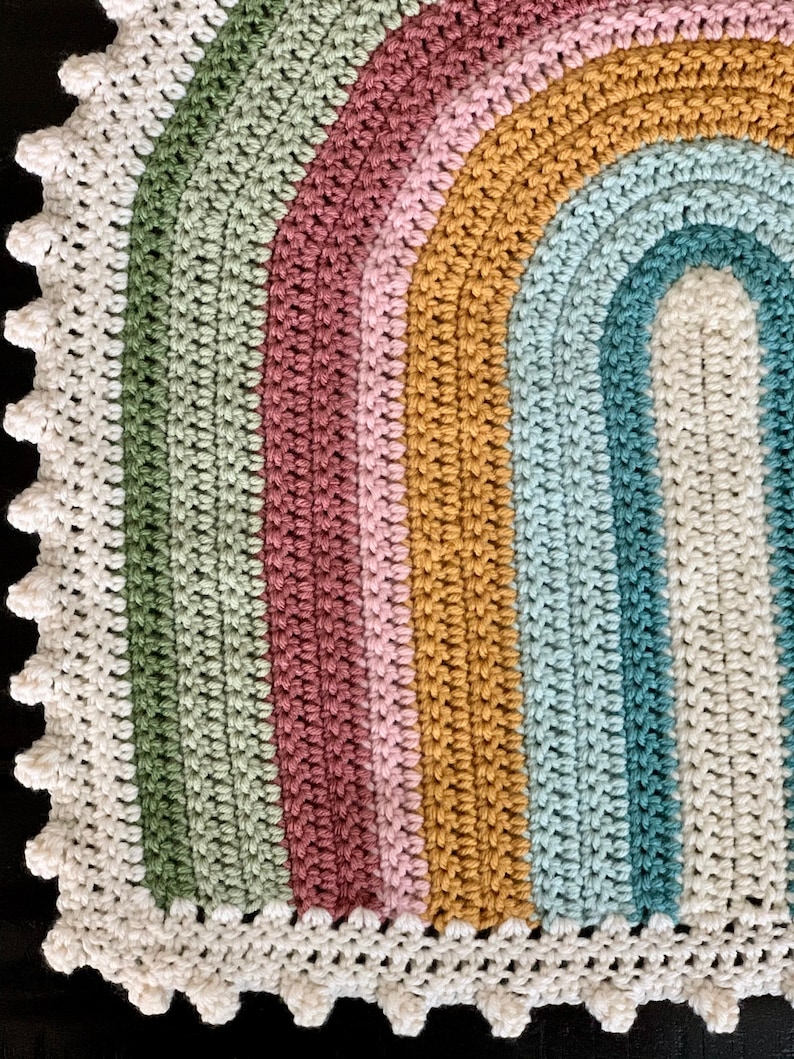 Succulent snuggle blanket / large lovey / crochet medium sized rainbow snuggle / large crochet rainbow lovey / car seat blanket image 7