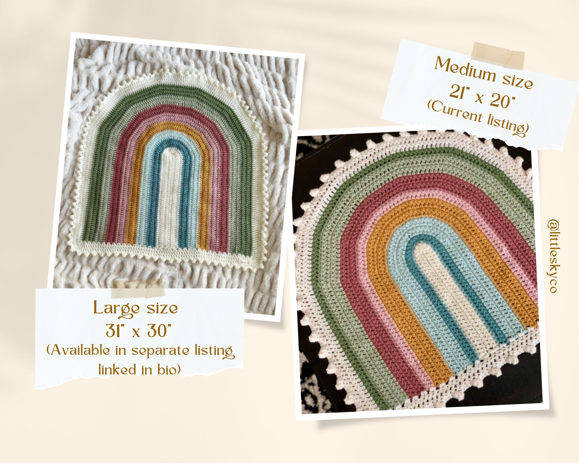 Crochet Rainbow Snuggle Blanket: Succulent Colors, Car Seat Lovey