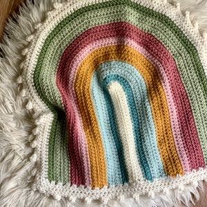 Succulent snuggle blanket / large lovey / crochet medium sized rainbow snuggle / large crochet rainbow lovey / car seat blanket image 5