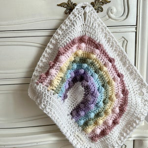Pastel rainbow lovey / crochet rainbow lovey / baby shower gift / handmade nursery / handmade baby items