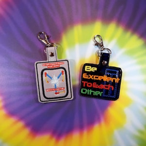 Radical Time Travel Keychain // Key Fob // Bill Ted // Back Future