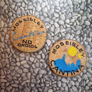 Star Cantina Embroidered Coaster // Droids Bar