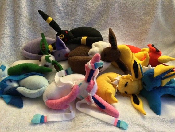 sleeping eeveelution plush