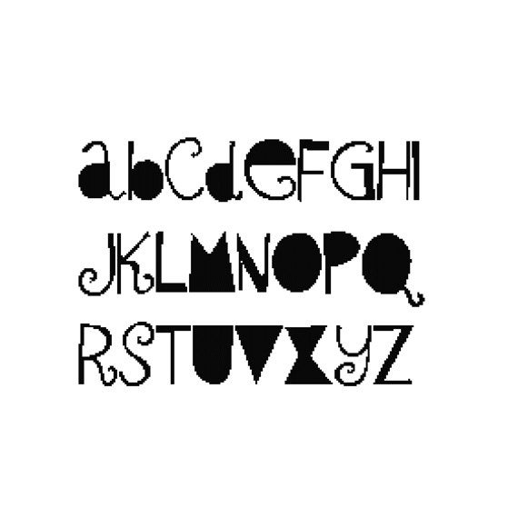 photo Cross Stitch Numbers Large sewing fiber lower case letters and