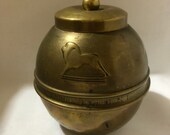 Vintage British Empire Exhibition Wembley 1924 Lipton Brass Souvenir Tea Caddy