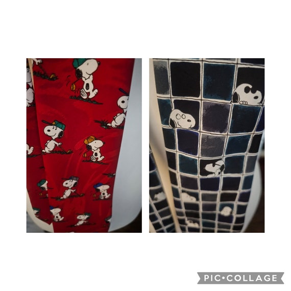 Peanuts Snoopy And Charlie Brown Necktie 2 tie lo… - image 1