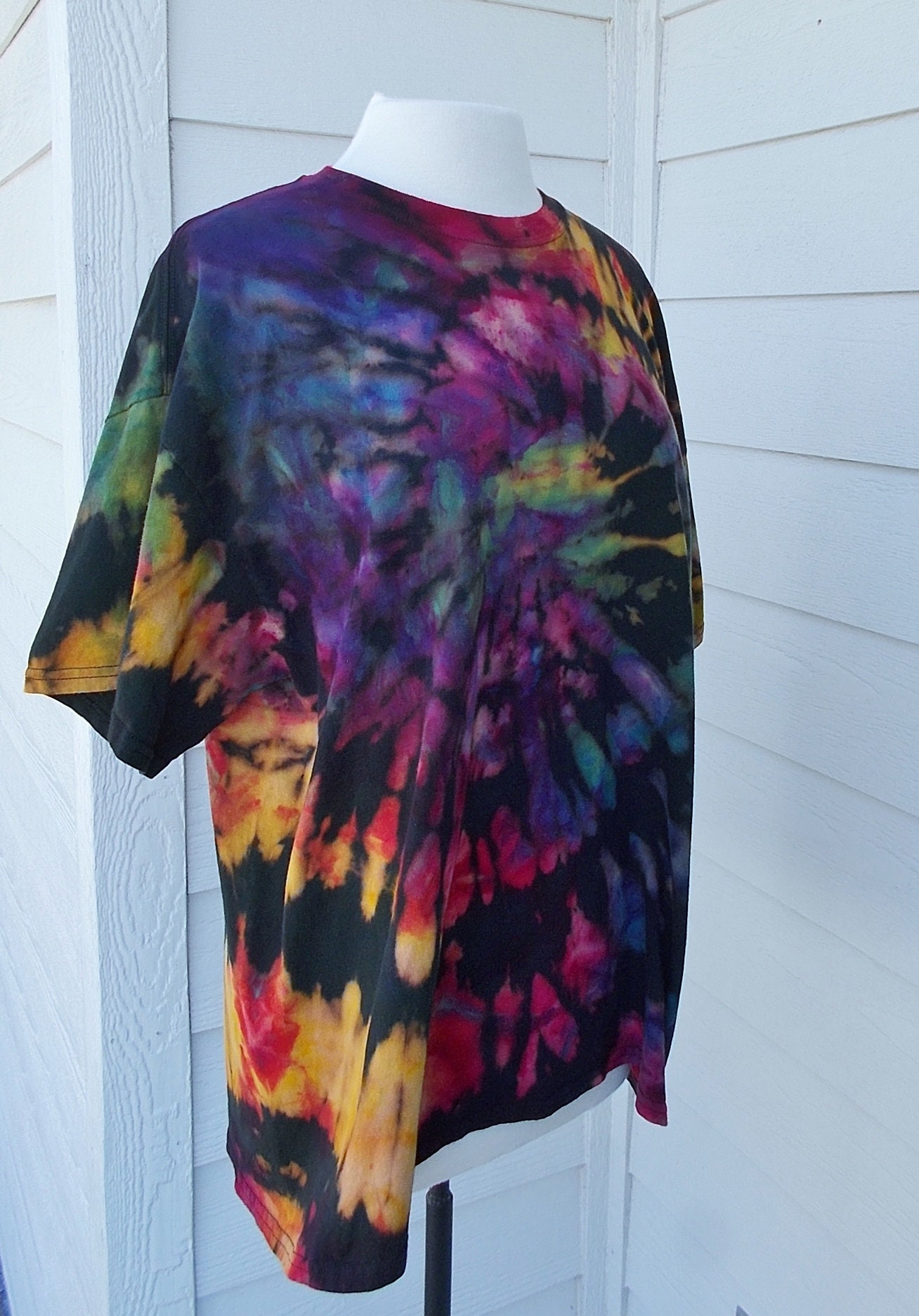 XL Reverse dyed, Bleach Dyed, IceDyed, Tie Dyed Tshirt