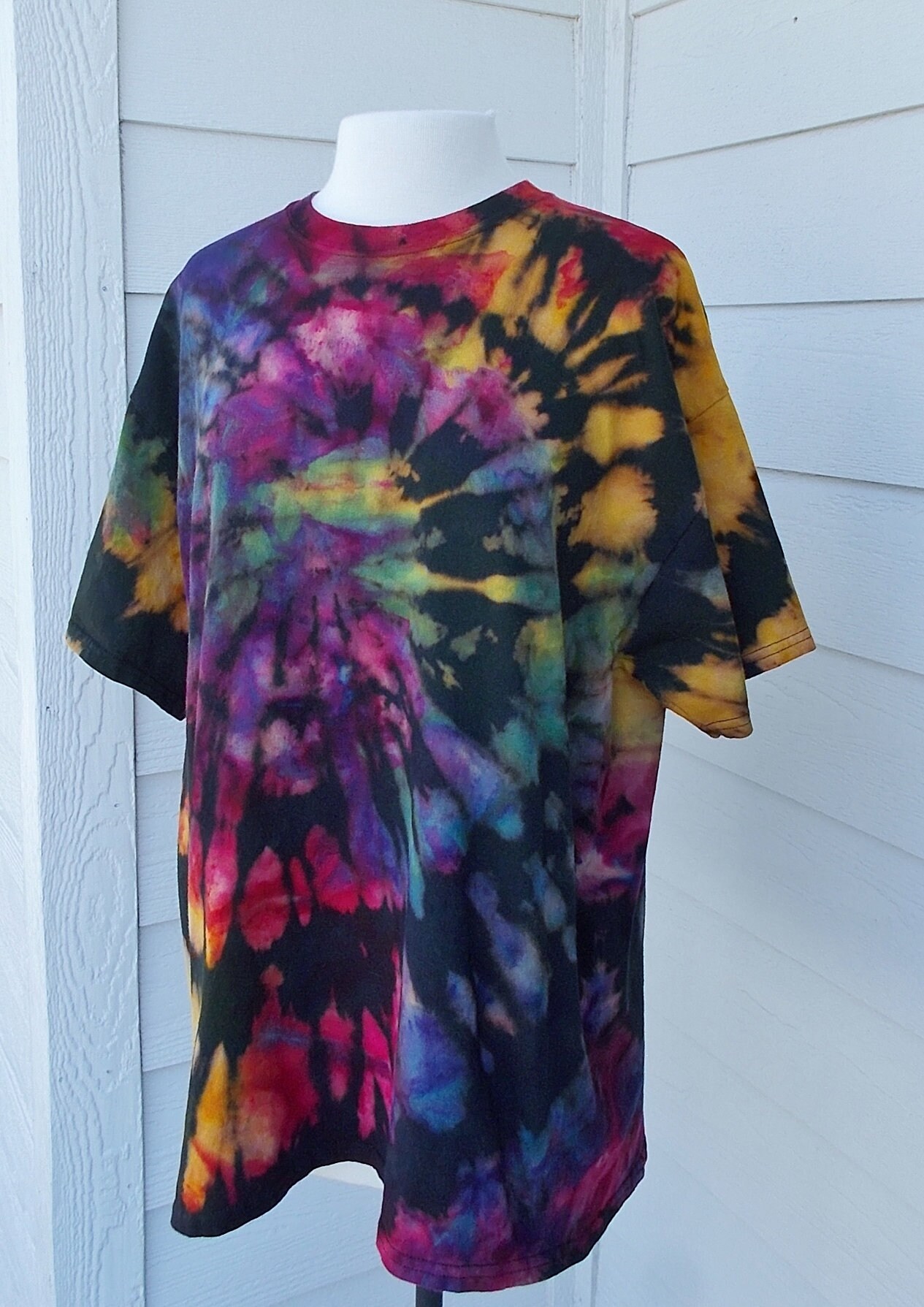 T-shirt Tie-dye Unique J.Crew - Teinture Glacée (Ice Dye) Main à Brooklyn - Coton Taille L - Neuf Sans étiquette