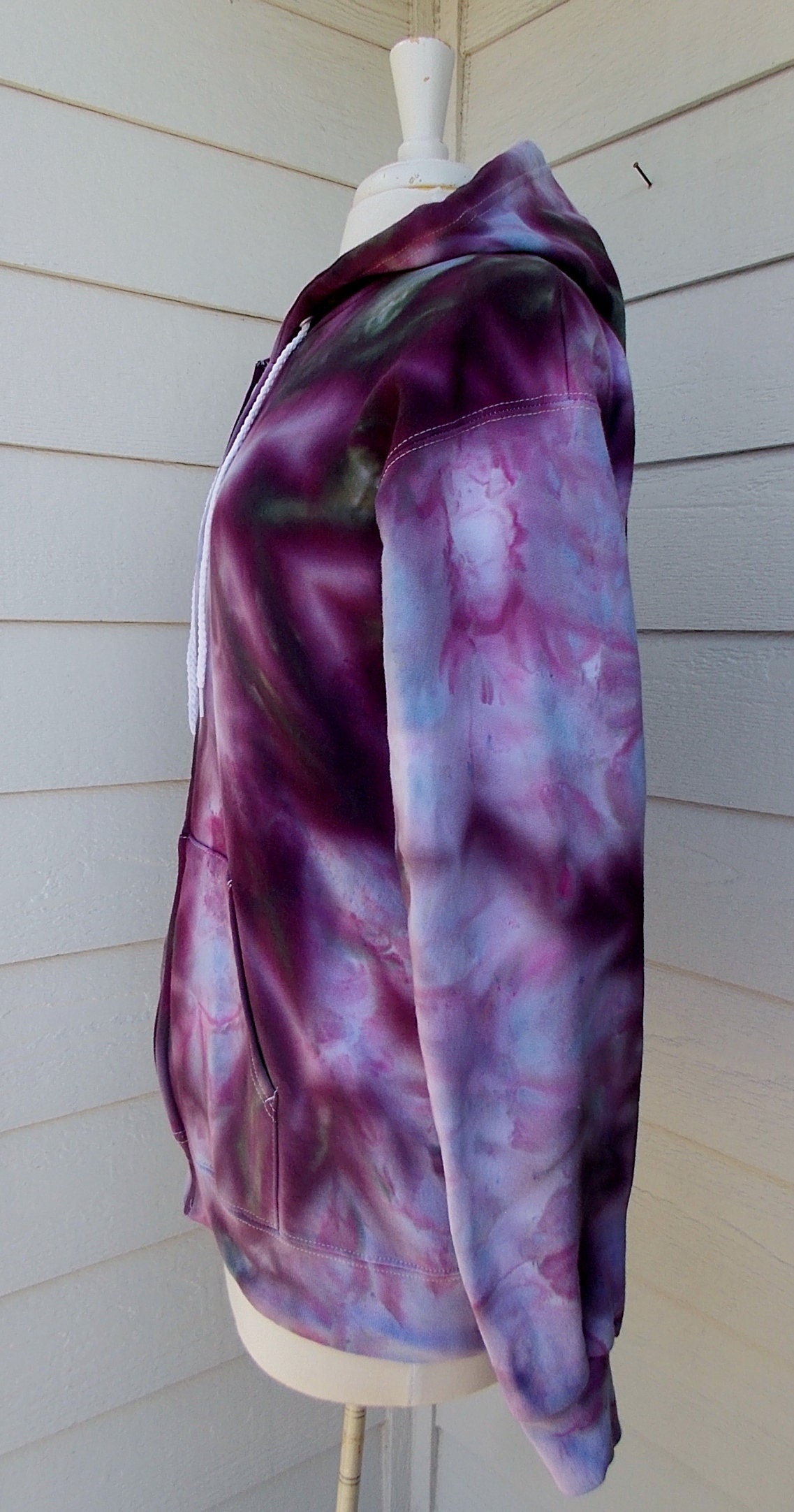 Ice Dye Tie Dye Zip Hoodie