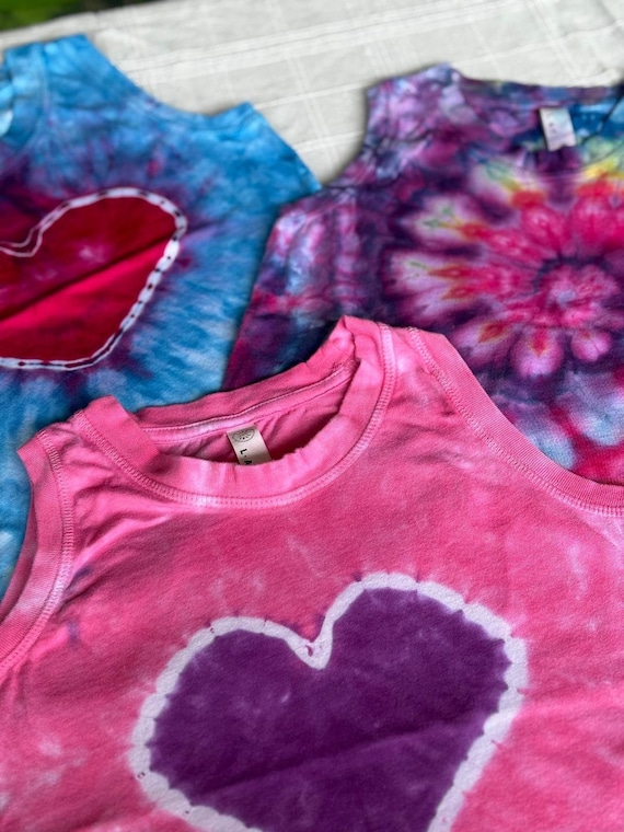 Girl's Sleeveless Top, Girls Tank Tops, Girls Tie Dye Tanks, Tie Dye Tanks