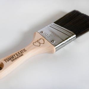 Personalised Engraved Paintbrush, ideal custom gift for a new home, Father's Day, Father of the Bride, retirement or Valentine's day Hearts