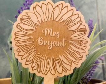 Plant Label thank you gift personalised with custom engraving are perfect for saying thank you to teachers and mentors