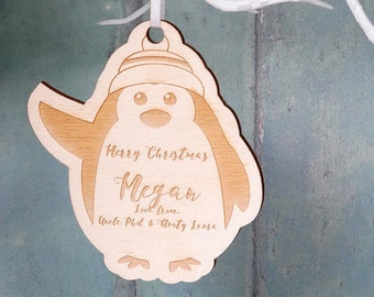 Penguin Gift Tag, a cute addition to a gift and a keepsake for the Christmas tree