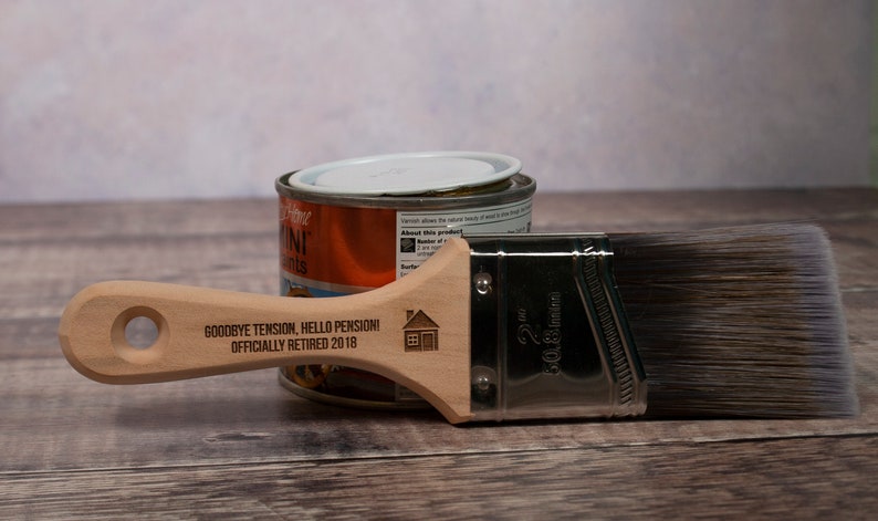 Personalised Engraved Paintbrush, ideal custom gift for a new home