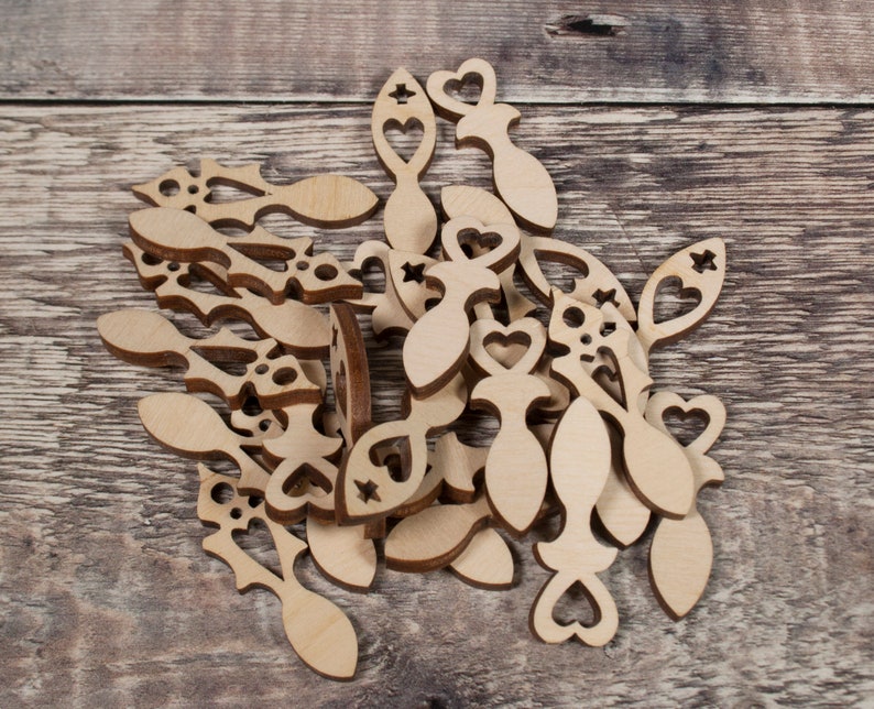 100 Mini Welsh Wooden Love Spoons Wedding Favours Etsy UK