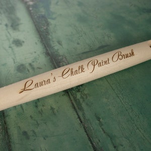 Engraved message Paintbrush personalised, ideal upcycling tool. A special custom gift for a new home or a birthday. Laura